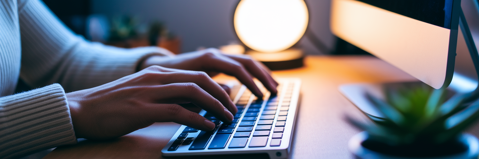 Person writing an email marketing campaign