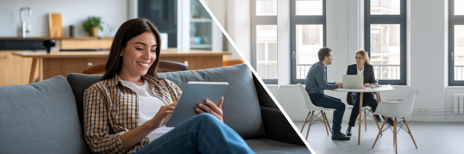 Contraste entre compra personal y compra profesional