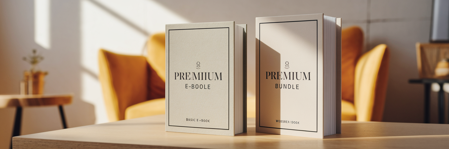 Comparativa de producto digital básico y premium.