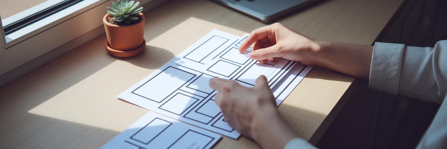 Hands of a creator designing a digital product.