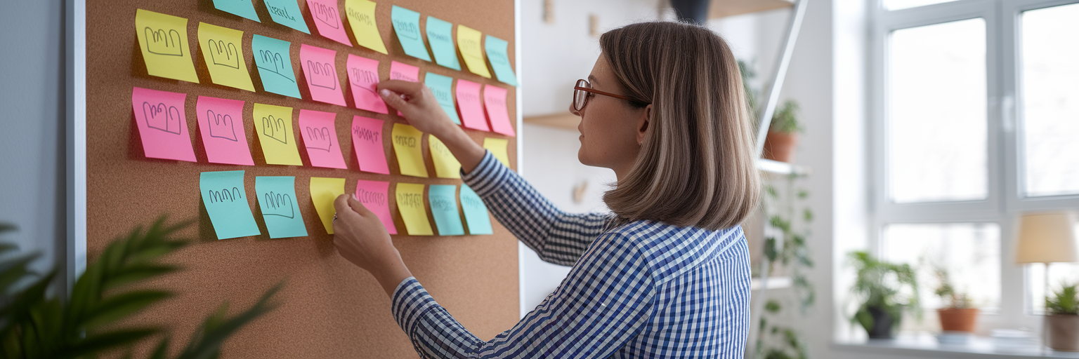 Creadora de contenido definiendo su público objetivo.